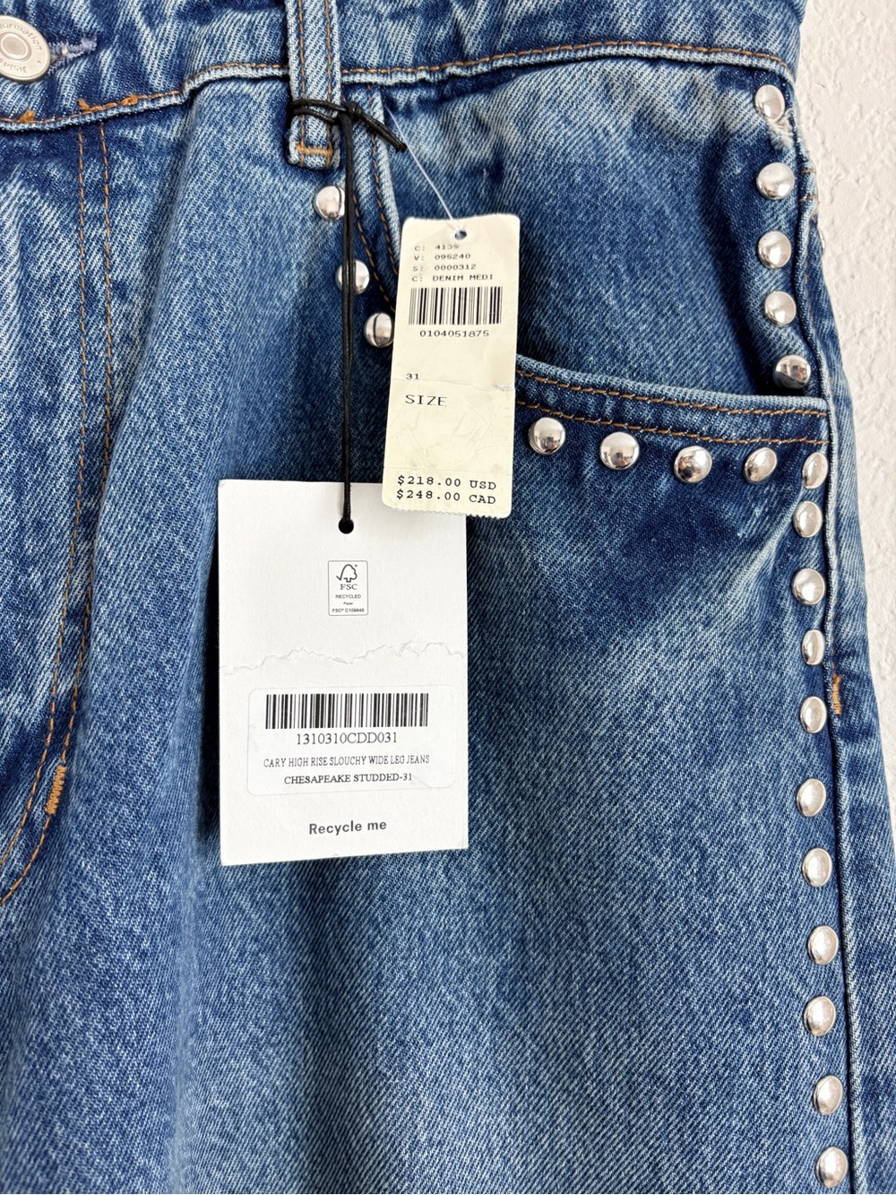 NWT Reformation Cary High-Rise Slouchy Wide-Leg Jeans - Picture 14 of 14